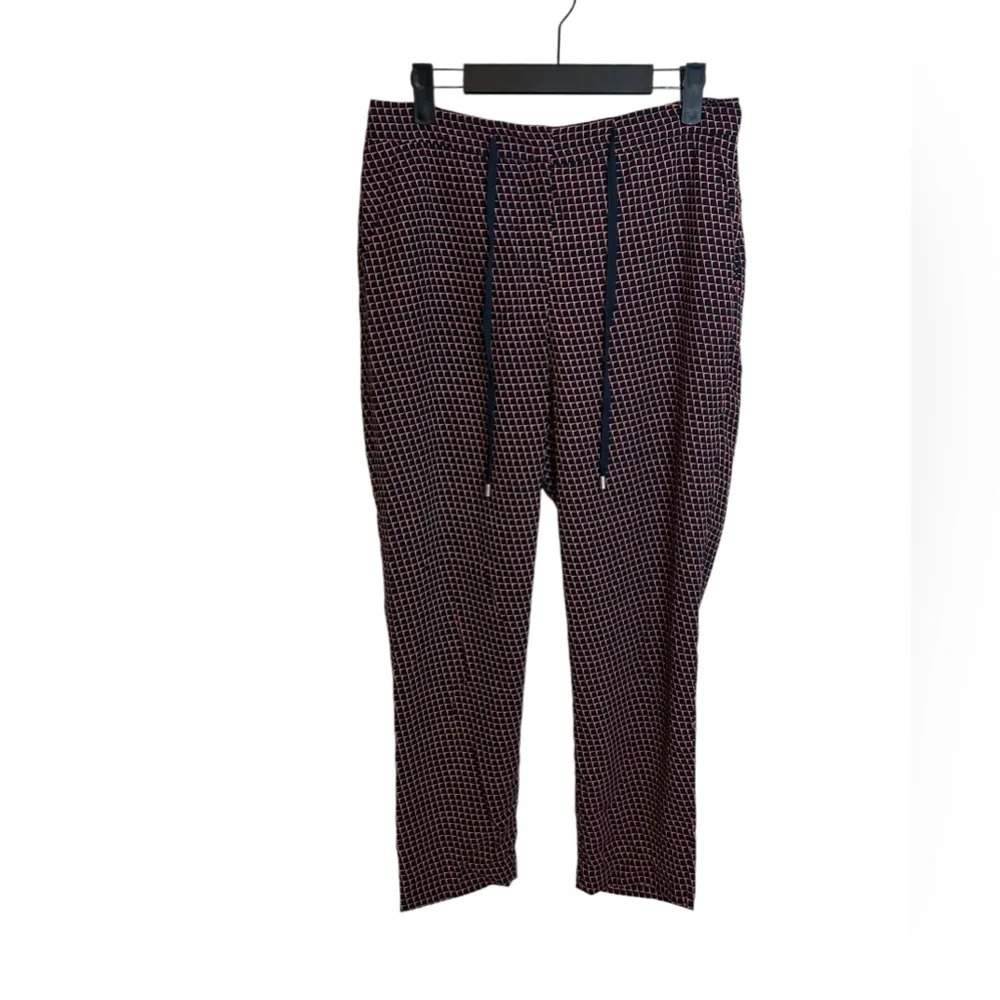 Armani Exchange Patterned Drawstring Ankle Pants - image 1